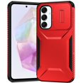 thumbnail image 1 of Combat Tough Series Hybrid Case with Camera Lens Cover for Samsung Galaxy A36 5G - Red, 1 of 5