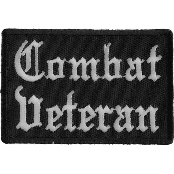 Combat Veteran Patch In Old English
