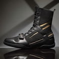 thumbnail image 1 of [Combat Wrestling Sneakers] Men's and Women's Sneakers - Breathable High-Top Combat Wrestling Shoes - Boxing Shoes for Training, Competition, Outdoor Professional Anti-Slip Wear, 1 of 8