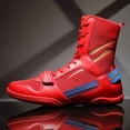 thumbnail image 1 of [Combat Wrestling Sneakers] Men's and Women's Sneakers - Breathable High-Top Combat Wrestling Shoes - Boxing Shoes for Training, Competition, Outdoor Professional Anti-Slip Wear, 1 of 8