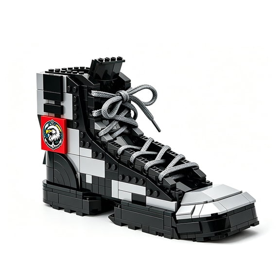 Combat boot building block model multi-colored tactical boot collectible display item a gift for veterans