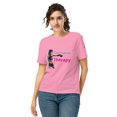 thumbnail image 1 of Combative Therapy Women’s boxing organic ribbed neck t-shirt copy (Bubble Pink, S), 1 of 4