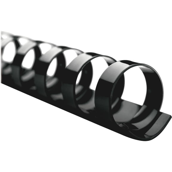 "Combbind Standard Spines, 1/4"" Diameter, 25 Sheet Capacity, Black, 100/box | Bundle of 5 Boxes"