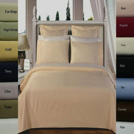 Combed Cotton 450 Thread Count Solid Duvet Covers Set