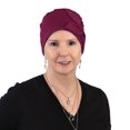 thumbnail image 1 of Combed Cotton Butterfly Beanie Chemo Headwear Turban for Women 50+ UPF Sun Protection (Chambray), 1 of 1
