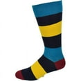 thumbnail image 1 of Combed Cotton Colorful Rugby Striped Patterned Men's Socks M8050U, 1 of 6