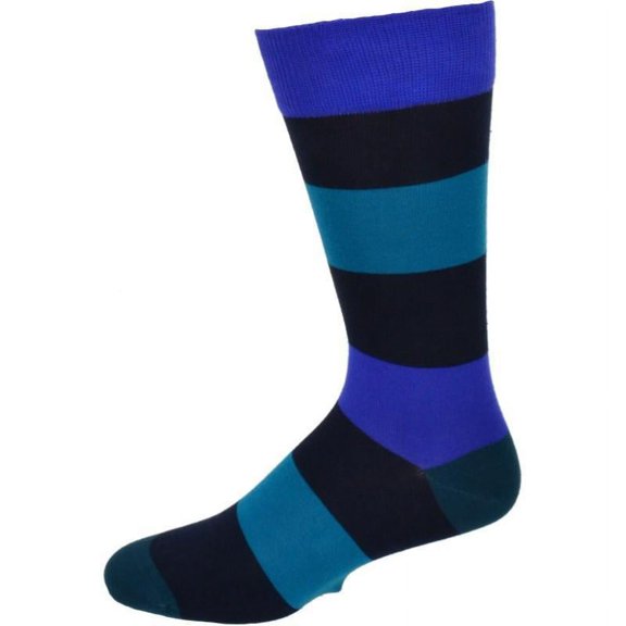 Combed Cotton Colorful Rugby Striped Patterned Men's Socks M8050U