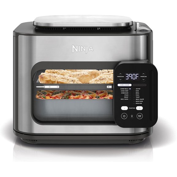 Combi All-in-One Multicooker, Oven, & Air Fryer, Complete Meals in 15 Mins, 14-in-1 Functions, Cooker + Fry, Bake, Roast, Slow Cook and More, 3 Accessories, Stainless Steel, SFP701
