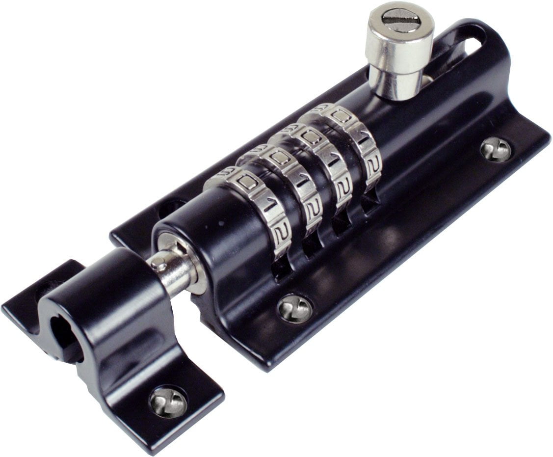 Black 4-Digit Combination Sliding Bolt Lock