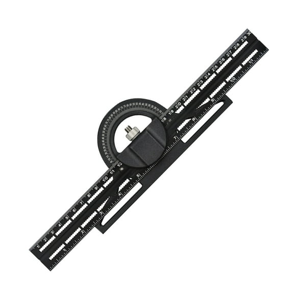 Combination Angle Ruler, Adjustable 0 360 Degree Measuring Square, Carpentry Tools Carpenter Square Protractor Measure Ruler for Engineers, Joiners, Carpenter