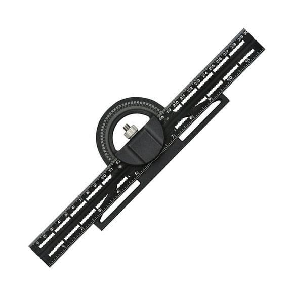Combination Angle Ruler, Adjustable 0 360 Degree Measuring Square, Carpentry Tools Carpenter Square Protractor Measure Ruler for Engineers, Joiners, Carpenter