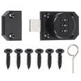 thumbnail image 1 of Combination Cabinet Lock, 3-Digit Password Cabinet Lock Zinc Alloy Mechanical Keyless Safety Doors Latch, Black, 1 of 7
