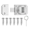 thumbnail image 1 of Combination Cabinet Lock, 3-Digit Password Cabinet Lock Zinc Alloy Mechanical Keyless Safety Door Latches, Silver, 1 of 7
