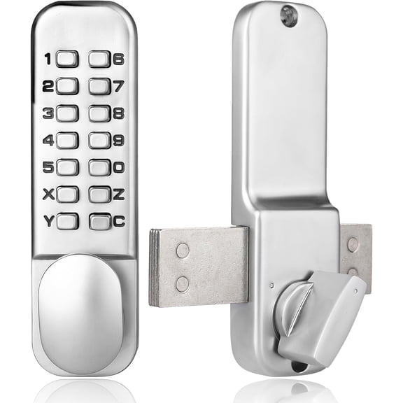 Combination Door Lock MX250 Mechanical Keyless Surface Mount Deadbolt - Satin Chrome