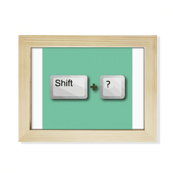 Combination Effect Shift Question Mark Desktop Photo Frame Picture Art Decoration Painting 6x8 inch