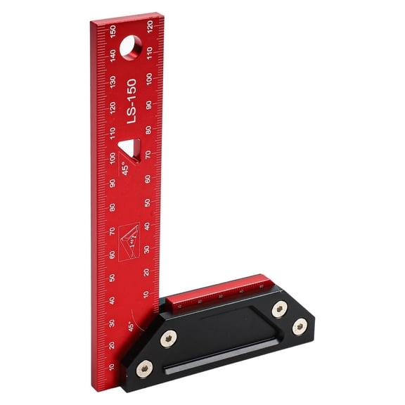 Combination Framing Square Angle Multi-Angle Measuring Ruler Double-Sided Scale for 45 90 Degree Carpentry Drawing Precise Calibration Aluminum Alloy Multiple Sizes(150mm)