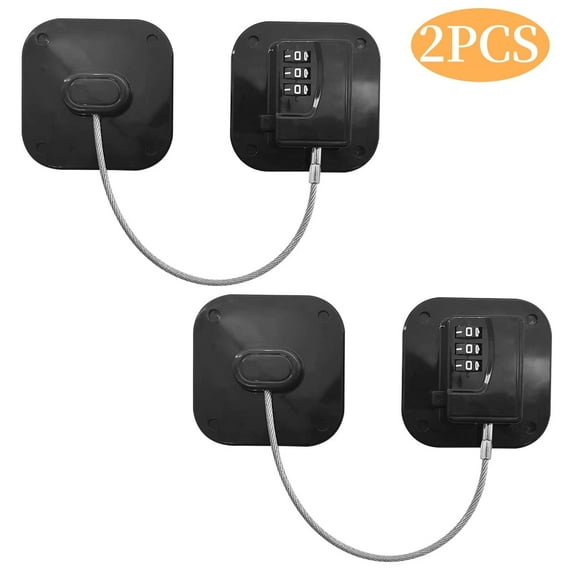 Combination Fridge Lock, Proof Lock for Your Refrigerator and Cabinets, Safety Locks, 2Pack