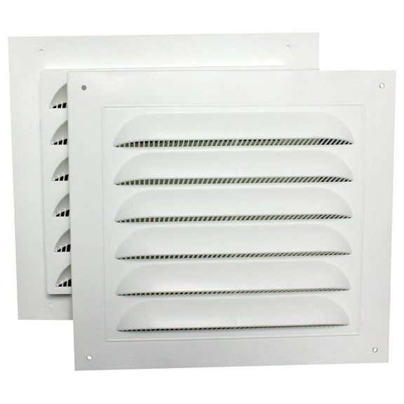 Combination Gable Vent 8x8 Inch - Square Exhaust Vent for Attic, Garage & Soffit - High UV Resistance, 21 Sq. In. Net Free Area