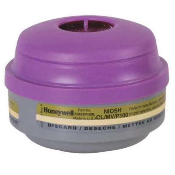 North by Honeywell Combination Gas and Vapor Cartridges, Mercury Vapor/Chlorine/Particulates, P100
