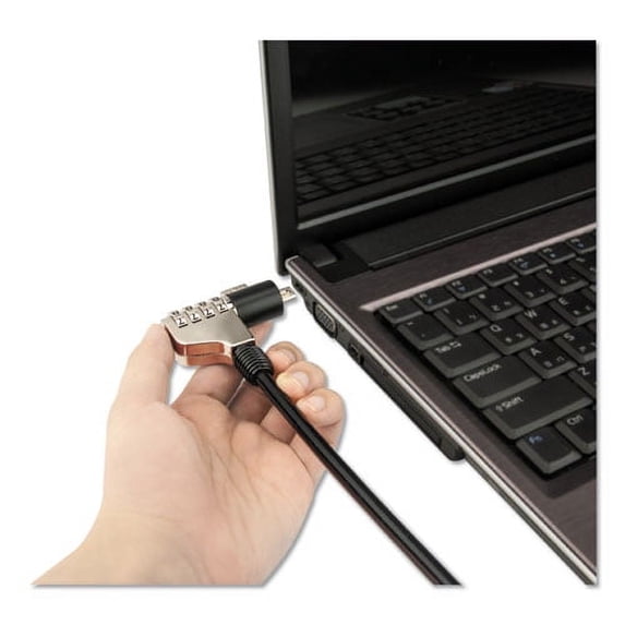 Combination Laptop Lock, 6 Ft Steel Cable | Bundle of 10 Each