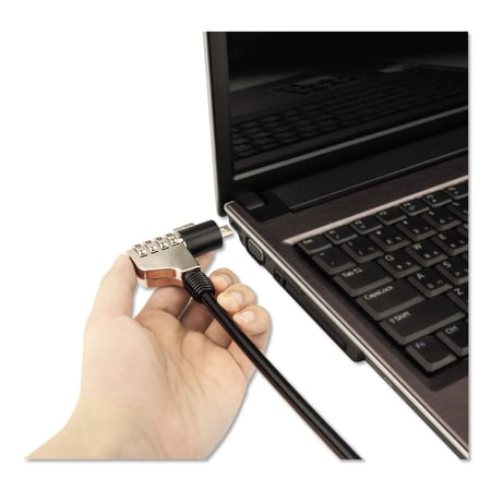 Combination Laptop Lock, 6 Ft Steel Cable | Bundle of 5 Each