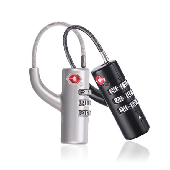 Combination Lock 3 Digit Padlock for School Gym Locker, Sports Locker, Fence, Toolbox, Case, Hasp Storage (White & Code Window)
