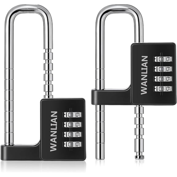 Combination Lock,4 Digit Combination Lock 3/8Inch Long Shackle Outdoor Waterproof Padlock for School Locker, Gym Locker, Hasp Storage, Fence, Gate, Cooler, Case (Black, 1 Pack)