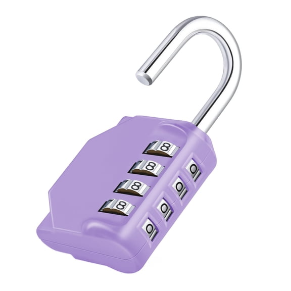 Combination Lock, 4 Digit Combination Padlock Outdoor, School Lock, Gym Locks (Pink)