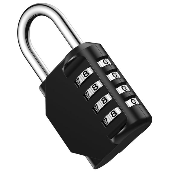 Combination Lock 4 Digit Waterproof Locker Locks Secure Outdoor Padlock for Gym Lockers, Toolboxes, Gates, Fences, Storage, Sports Locker 2 PcsA