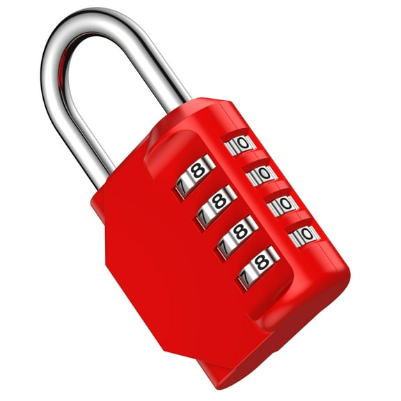 Combination Lock 4 Digit Waterproof Locker Locks Secure Outdoor Padlock for Gym Lockers, Toolboxes, Gates, Fences, Storage, Sports Locker 2 PcsA