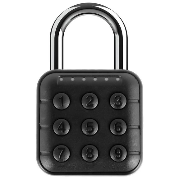 Combination Lock, 6 Digit Password Locker Lock Aluminum Alloy Code Digital Padlock, Button Safe Padlock Security Padlock(Black)