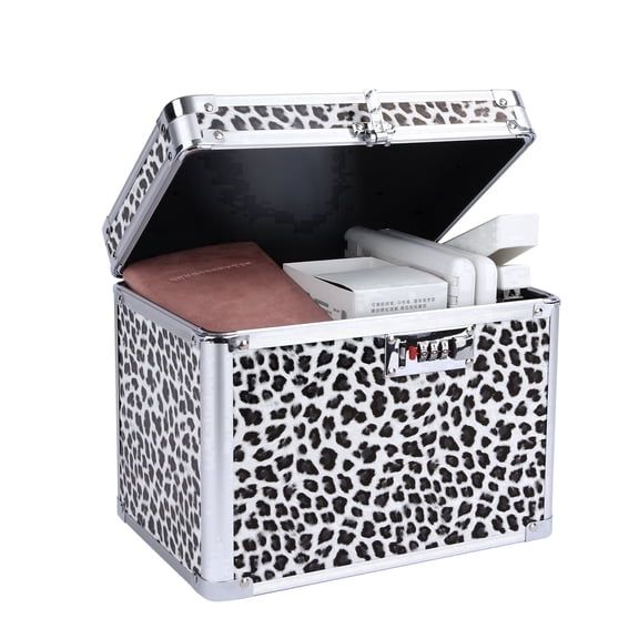 Trotianingyu Security Combination Lock Box, Portable 3-Digit Safe for Cash Documents Jewelry, Home Office Organizer