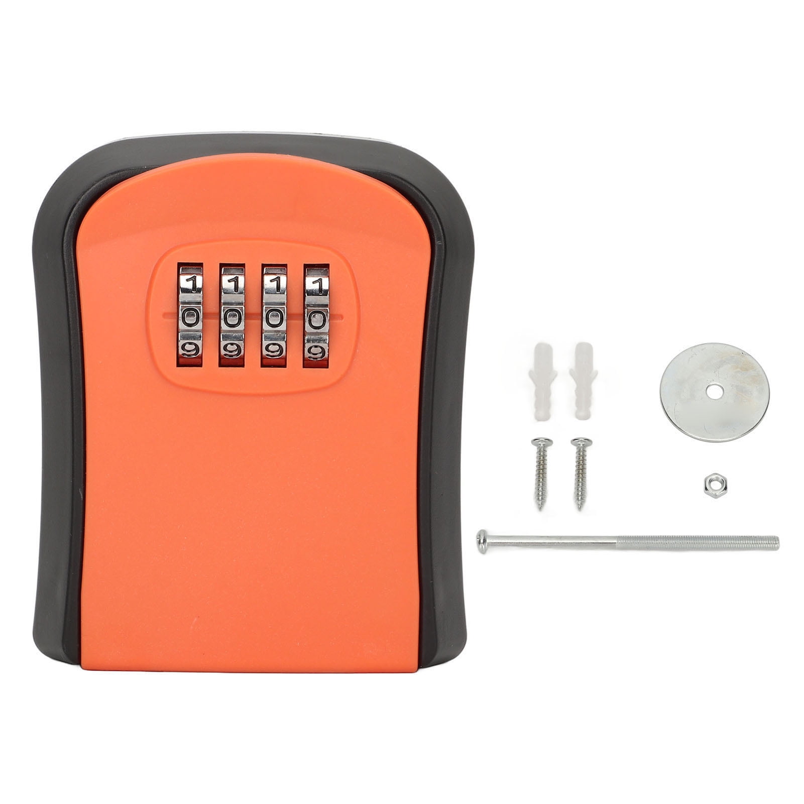 Combination Lock Box Wall Mounted ABS 4 Digit Waterproof Key Storage Lock Box with 5 Keys