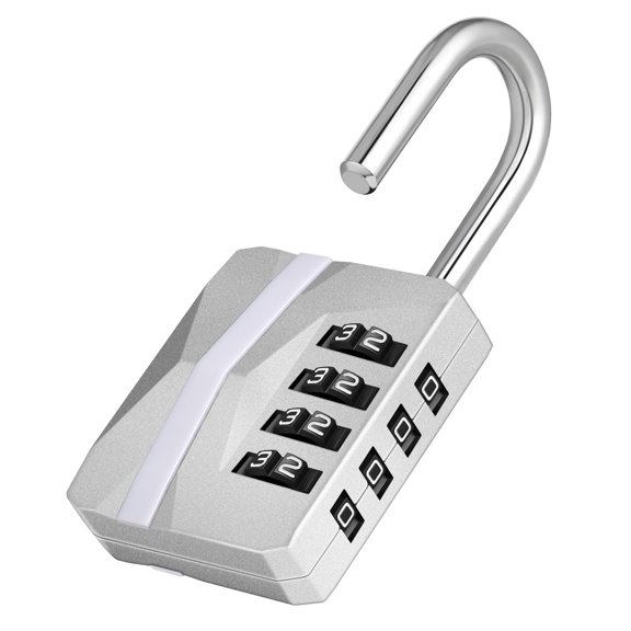 Combination Lock, Gym Locker Lock, 4 Digit Combination Padlock (Pink) | Outdoor & Indoor Use, School Locker Lock