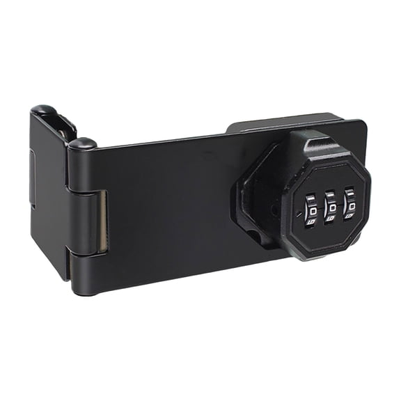 Combination Lock Hasp 5inch Metal Security Latches Not Drilling Required Metal Security Hasp for Cabinets & Small Door