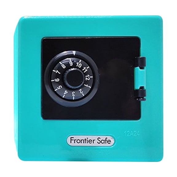 Combination Lock Money Saving Box Cash Safe Coin Storage Bank - Plastic Piggy Bank for Home Office Kids Adults Savings - 2 Code Security Deposit Case with Large Capacity for Coins Bills Notes Cards