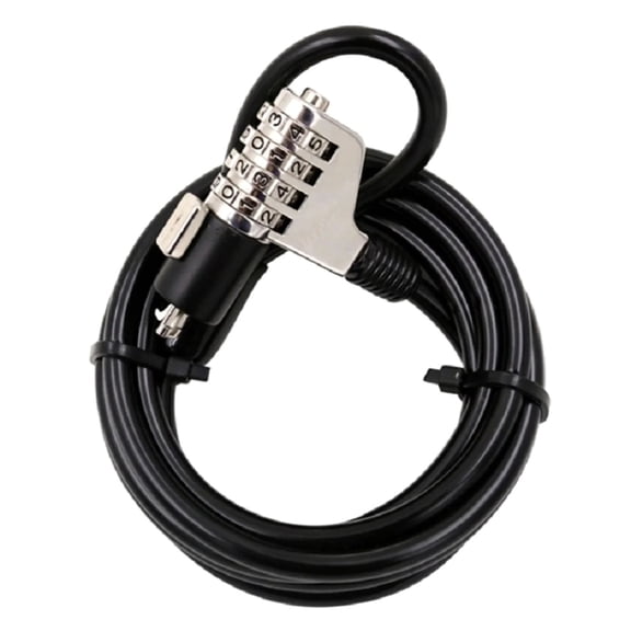 Combination Lock Notebook Laptop Lock Security Cable Theft Deterrent Lock with 4 Digit Password Protections for Laptop