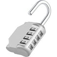 Combination Lock Outdoor, 4 Digit Resettable Padlock for Gym, School
