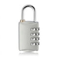 thumbnail image 1 of Combination Lock Resettable 4 Digit Padlock Outdoor Waterproof Combo Lock for School Gym Locker Fence Gate Hasp Cabinet Toolbox Cases, 1 of 3