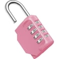 thumbnail image 1 of Combination Lock Waterproof Locker Lock for Gym Lockers, Toolboxes, Gates, Fences, Storage, Sports Locker, Cabinets (Pink Rose), 1 of 2