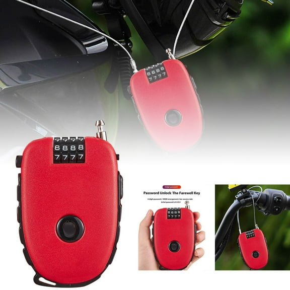 Combination Lock for Furniture with 70cm Steel and Individual Number Code Super Light Compact Design Ideal for Securing Pushchairs and Strollers