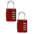 thumbnail image 1 of Combination Lock for Locker, 4 Digit Resettable Password Padlock Zinc Alloy Waterproof Security Red Lock Gym School Locker Lock with Code for Cabinet, 1 of 4