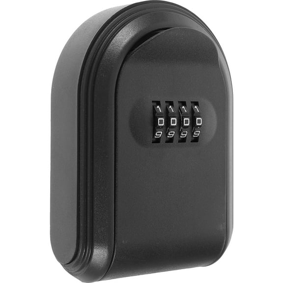 Combination Locker Key Chain Box Password Door Wall Mounted Safe (Black) 1pc