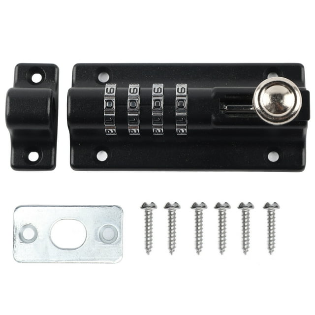 Combination Locking Bolt Coded Latch 4 Digit Anti Theft Metal Lock for ...