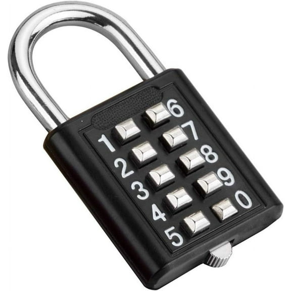 Combination Locks 10 Digit Outdoor Waterproof Anti Rust Padlock Keyless Resettable Zinc Alloy for School Gym Locker, Hasp Gate, Fence, Storage, Case, Cabinet, Toolbox