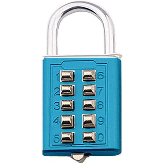 Combination Locks 10 Digit Outdoor Waterproof Anti Rust Padlock Keyless Resettable Zinc Alloy for School Gym Locker, Hasp Gate, Fence, Storage, Case, Cabinet, Toolbox