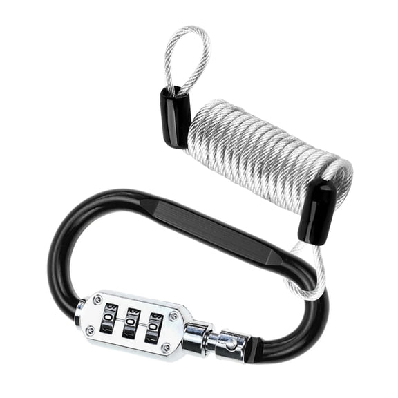 Combination Locks, 3-Digit Heavy Duty Carabiner Clips, D-Shaped Code Lock for Bicycles Security Cable Lock, Outdoor Lock