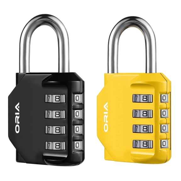 Combination Locks, 4 Digit Padlock for Luggage Locker Toolbox Storage Box Warehouse Office School Locker Gym