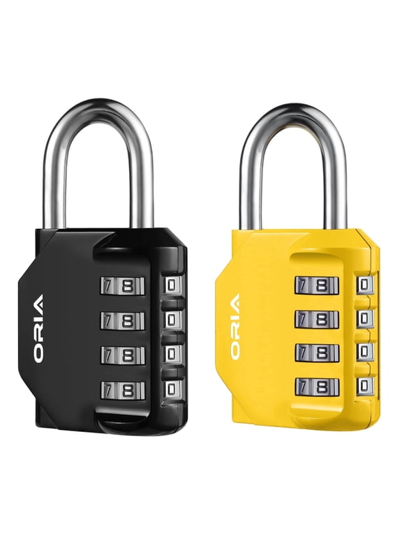 Combination Locks, 4 Digit Padlock for Luggage Locker Toolbox Storage Box Warehouse Office School Locker Gym
