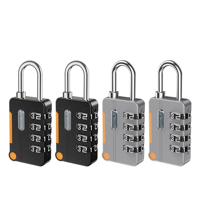 Combination Locks, AMIR 4 Digit Resettable Combination Padlock Security